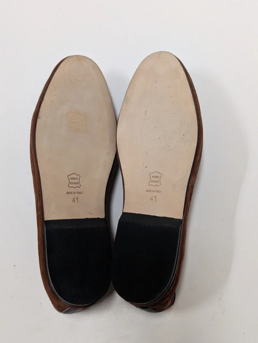 RUBINACCI X Todd Snyder Marphy Tobacco Suede Belgian Shoes Loafers Men's 41/8
